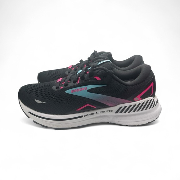 Brooks Women's Adrenaline GTS 23 Running Shoes Size 8B Black Pink Gore-Tex -812 - Picture 1 of 8
